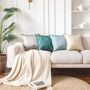 Custom Pillow Metallic Jacquard Throw Pillow Sofa Lumbar Support Cushion Covers Luxury Home Decoration