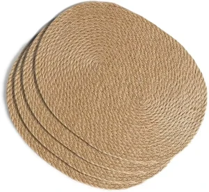 Custom Place Mat for Decoration Woven Placemats Table Oval Shape Place Mat