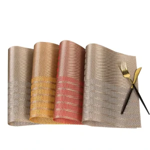 Custom Placemats Table Mat Kitchen Placemats Woven PVC Waterproof Table Placemats
