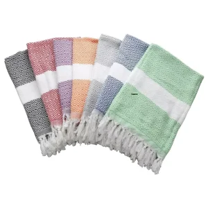 Custom Plain Colored Turkish Diamond Weave Summer Beach Towel Polyester Cotton Quick Drying Double Layer Bath Soft Extra Large