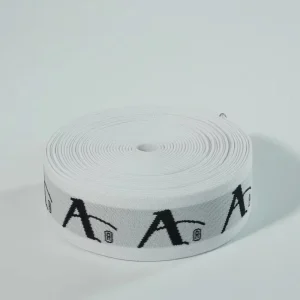 Custom Polyester Nylon Elastic Webbing Strap Jacquard Woven Rubber Band for Clothes Fashion Design