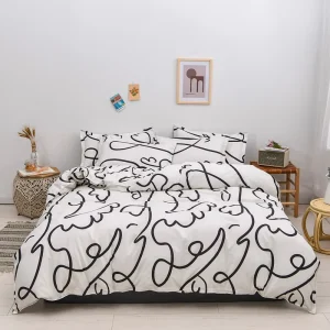 Custom Polyester Quilt Cover Floral Print Bedding Comforter Duvet Cover
