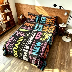Custom Polyester Ultra Soft Flannel Fleece Sheet Blanket Decorative Pillowcase Set Plush Bedding Warm Cozy Flat Throws for Bed