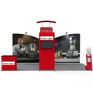 Custom Portable Aluminum Tension Fabric Display Cosmetic Modern Aluminum Foldable Exhibition Booth