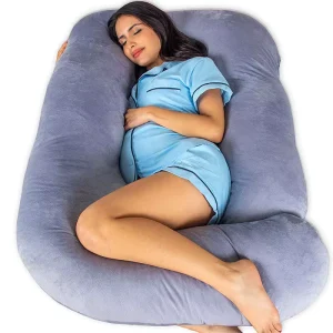 Custom Pregnancy Pillows U Shape Full Body Pillow Solid Cooling Removable Cover