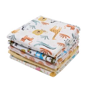 Custom Print 95% Bamboo 5% Spandex Super Soft Baby Bedding Child Swaddle Blanket Double Layers Newborn Kid Blanket for Kid