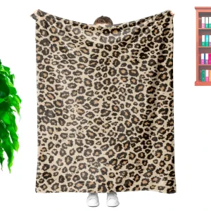 Custom Print Animal Fur Pattern Africa Cheetah ultra Soft Leopard Fleece Fuzzy Baby Throw Blanket for Sofa Bed Couch
