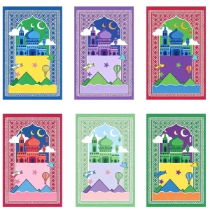 Custom Print Children Prayer Mat Kids Prayer Rug Muslim for Child