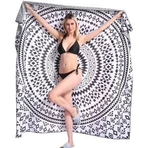 Custom Print Double Side Pattern Oversized Quick Dry Summer Mandala Luxury Microfiber Beach Towel