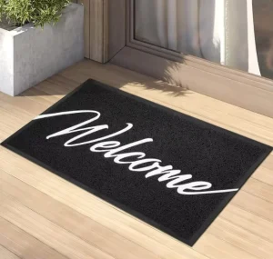 Custom Print Entrance Door Mat Durable Non Slip PVC Welcome Mat Front Door Mat