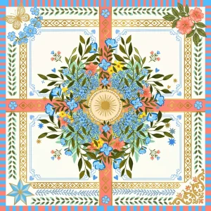 Custom Print Fast Delivery US Mahjong Mat Floral Bouquet Non Slip Thickened Rubber Pad Eco Friendly Poker Family Game Night