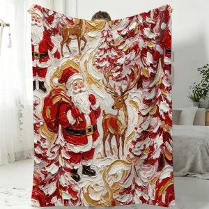 Custom Print Floral Dot Eco Friendly Flannel Throw Blanket New Design Christmas Gift Soft Warm Bedding Airplane Winter