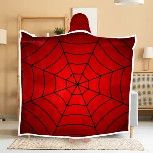 Custom Print Hooded Wearable Blanket Double Layer Sherpa Fleece Flannel Cape Throw Blanket Winter Warm Hoodie Blankets