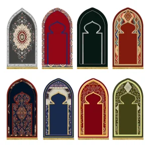 Custom Print Tick Antimicrobial Polyester Muslim Prayer Mat Tassels Foldable Islamic Memory Foam Mini Prayer Rug for Adults Kids