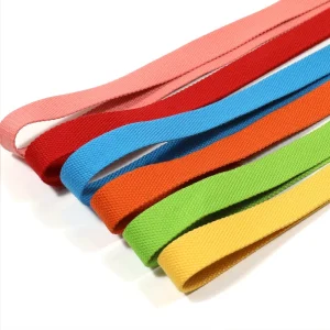 Custom Printed 38mm Polyester Cotton Canvass Webbing Polyester Cotton Webbing