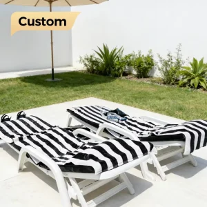Custom Printed Beach Chair Towel Breathable Lightweight Washable Quickly Dry Sand Free Outdoor Beach Chair Towel
