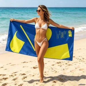 Custom Printed Beach Towel Soft Skin Friendly Lightweight Travel Surfing Beach Microfiber Towel Samples Avaliable