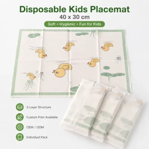 Custom Printed Boxed Disposable Children Placemat 40cm Wide Food Grade Non Slip CN ZHE Factory Direct