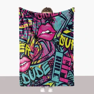 Custom Printed Cartoon Christmas Valentine’s Day Sublimation Thick Fleece Travel Throw Baby Custom Name Blanket