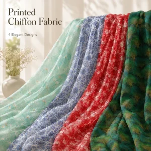 Custom Printed Chiffon Fabric No Minimum Order Quantity Velvet Floral Textile for Womens Clothing Shawls and Home Decor