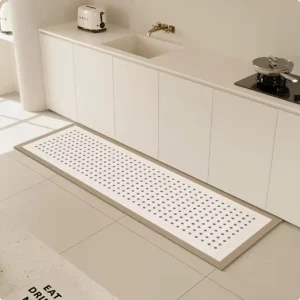 Custom Printed Contemporary Kitchen Floor Mats Washable Anti Fatigue Water Absorbent Animal Print Rug Runners