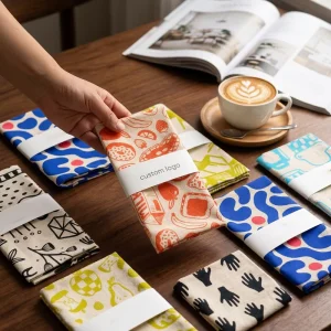 Custom Printed Cotton Tea Towel Natural Sublimation Kitchen Towel