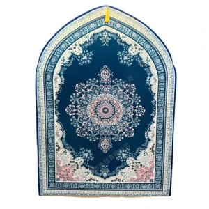 Custom Printed Cushioned Fringes Soft Islamic Worship Praying Area Door Rug Saudi Arabia Muslim Prayer Mat Made for Home Use