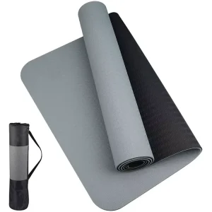 Custom Printed Eco Friendly TPE Yoga Mat 6mm Thick 183x61cm Non Slip Waterproof Folding Pilates Exercise Mat Customized Color