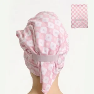 Custom Printed Extra Large Elastic Daisy Quick Dry Microfiber Wrap Cap Bath Water Absorbent Hair Drying Towel for Women