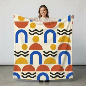 Custom Printed Floral Dot Character Striped Soft Fleece Throw Blanket Eco-Friendly Four Seasons Gift for Men Women Kids Pets