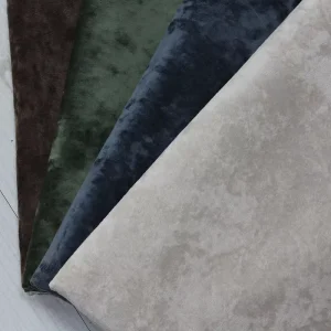 Custom Printed Ice Velvet Luxury Polyester Sofa Fabric Durable Stretch Upholstery for Home Furniture Couch Decor