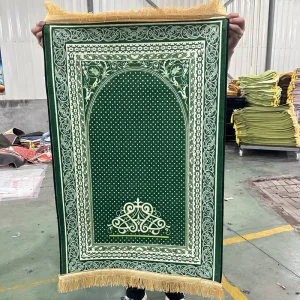 Custom Printed Islamic Prayer Mat Personalized Muslim Worship Rug Anti Slip Washable Floor Carpet for Home Travel Mosque Use