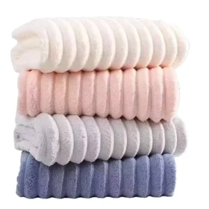 Custom Printed Logo Bath Towel Coral Velvet Microfiber Embroidered Pattern Water Absorption Compressed for Hotel Bathroom Use