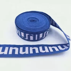 Custom Printed Logo Bias Tape Jacquard Woven Polyester Webbing Band For Underwear