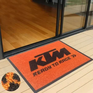 Custom Printed Logo Nylon Commercial Outdoor Rubber Door Mat Advertising Rug