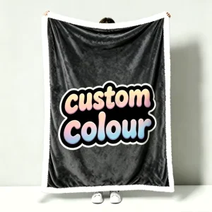 Custom Printed Logo Sublimation Fleece Blanket 100% Polyester Thick Knitted Plush Baby Tapestry Solid Personalized Designs Low