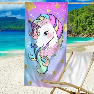 Custom Printed Logo Super Absorbent Fast Dry Beach Towels Summer Trendy Beach Towels Microfiber Sand Free Beach Towel