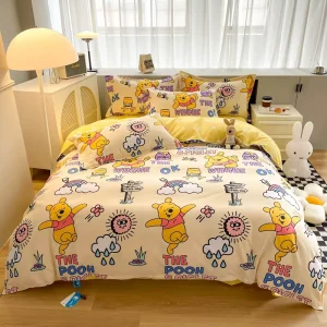 Custom Printed Luxury Fluffy Cartoon Anime Bedding Set Kids 3-piece 4-piece Bed Sheets Duvet Cover Set
