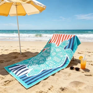 Custom Printed Luxury Microfiber Quick Dry Sand-Free Lightweight Beach Towel Custom Logo Beach Towel