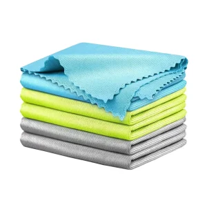 Custom Printed Microfiber Fish Scale Cleaning Towel Multi-Purpose for Glass Dish Kitchen Auto Detailing Car Wash