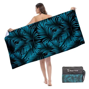 Custom Printed Modern Polyester Beach Towel Set Sand Free Quick Dry Portable Highly Absorbent All Season Outdoor Activities