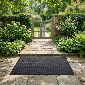 Custom Printed Modern Rubber Entrance Door Mat Commercial Logo Door Mat for Home Hotel Washable Cushioned Floor Mat for Office