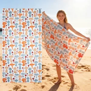 Custom Printed Novelty Modern High Quality Eco Friendly 90*180CM Double Side Quick Dry Microfiber Suede Sand Free Beach Towel