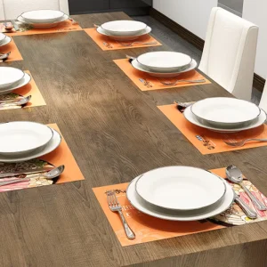 Custom Printed Placemat Paper Restaurant Dinning Plates Table Place Mat Disposable Tray Paper Placemats Pad Christmas for Dinner