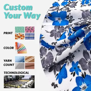 Custom Printed Plain Woven 100% Rayon Fabric Soft Breathable Lightweight Drapey Girls Dress & Garment Material