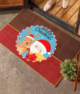 Custom Printed Polyester Door Mat PVC Coating Modern Style Washable Non-Slip Custom Sizes Colors for Prayer Picnic