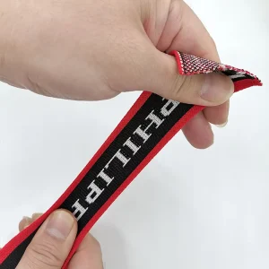 Custom Printed Polyester Woven Knitted Underwear Waistband Jacquard Soft Elastic Band Polyester Nylon Webbing