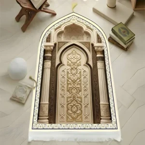 Custom Printed Prayer Rug Islamic Prayer Mat Full Color Print OEM Size Logo