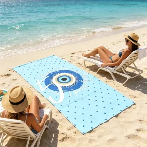Custom Printed Sand Free Luxury Microfiber Beach Towel Custom Logo Thickened Soft Quick Dry Fashionable Design Beach Towel