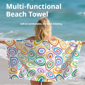 Custom Printed Sand Free Quick-drying Beach Towel Sublimation Soft Microfiber Absorbent Sports Towels